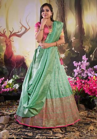 Picture of Nice Silk Dark Sea Green Lehenga Choli