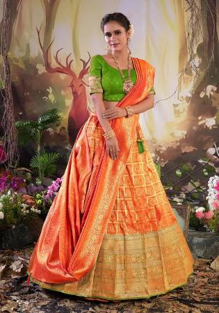 Picture of Superb Silk Sandy Brown Lehenga Choli