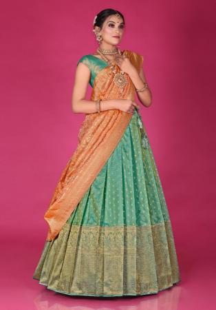 Picture of Splendid Silk Dark Sea Green Lehenga Choli