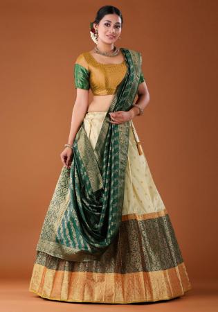 Picture of Gorgeous Silk Tan Lehenga Choli