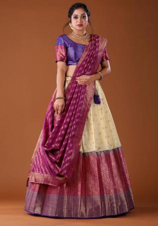 Picture of Sightly Silk Tan Lehenga Choli