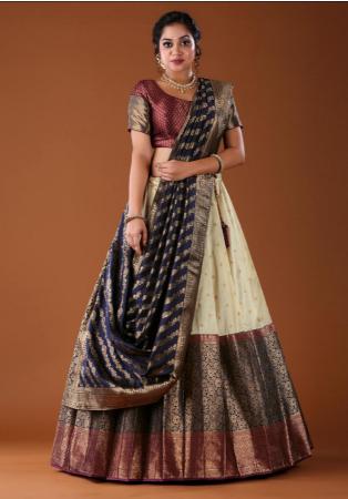 Picture of Nice Silk Tan Lehenga Choli