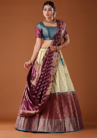 Picture of Admirable Silk Dark Khaki Lehenga Choli