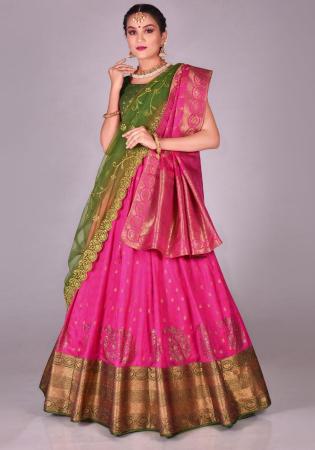 Picture of Bewitching Silk Medium Violet Red Lehenga Choli