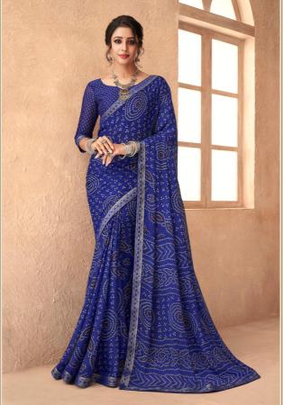 Picture of Taking Chiffon Midnight Blue Saree