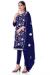 Picture of Organza Midnight Blue Straight Cut Salwar Kameez