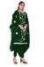 Picture of Organza Forest Green Straight Cut Salwar Kameez