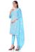 Picture of Organza Light Sky Blue Straight Cut Salwar Kameez