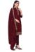 Picture of Exquisite Silk Maroon Straight Cut Salwar Kameez