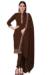 Picture of Silk Dark Olive Green Straight Cut Salwar Kameez