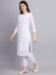 Picture of Excellent Georgette White Kurtis & Tunic