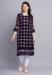 Picture of Wonderful Georgette Dark Magenta Kurtis & Tunic