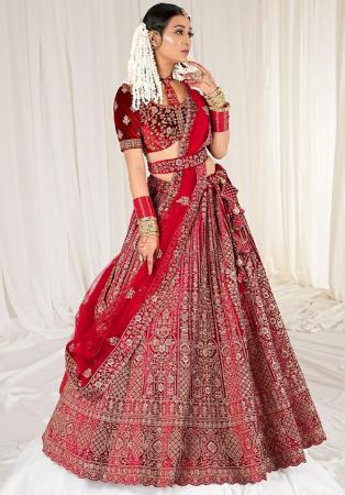 Picture of Amazing Georgette Dark Red Lehenga Choli