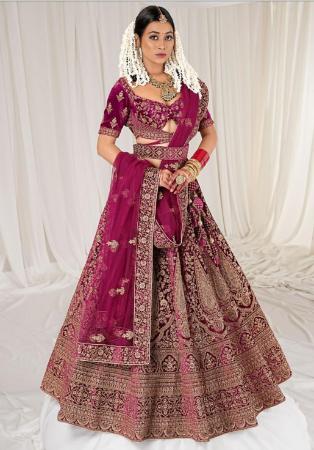 Picture of Classy Georgette Maroon Lehenga Choli