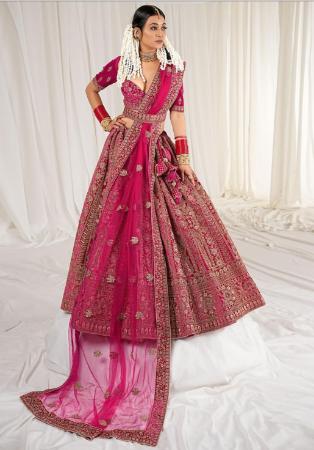 Picture of Ideal Georgette Crimson Lehenga Choli