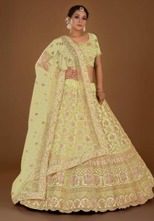 Picture of Marvelous Net Burly Wood Lehenga Choli