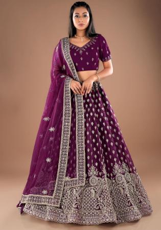 Picture of Classy Net Brown Lehenga Choli