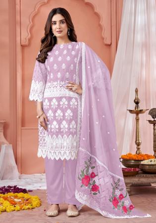 Picture of Classy Organza Thistle Straight Cut Salwar Kameez