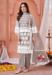 Picture of Charming Organza Dark Grey Straight Cut Salwar Kameez