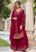 Picture of Georgette Deep Pink Straight Cut Salwar Kameez