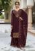 Picture of Georgette Dark Olive Green Straight Cut Salwar Kameez