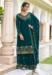 Picture of Fine Georgette Teal Straight Cut Salwar Kameez