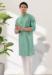 Picture of Excellent Cotton & Silk Dark Sea Green Kurtas