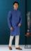 Picture of Radiant Cotton & Silk Dark Slate Blue Kurtas