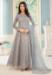 Picture of Beauteous Net Dark Grey Anarkali Salwar Kameez