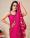 Picture of Shapely Net Deep Pink Saree