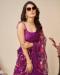 Picture of Classy Net Purple Saree