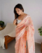 Picture of Fine Cotton Burly Wood Saree