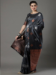 Picture of Excellent Silk Dark Slate Grey Saree