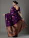 Picture of Excellent Silk Saddle Brown Saree