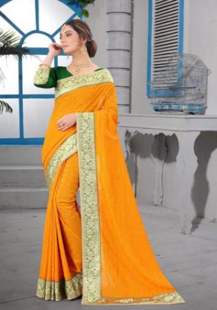 Picture of Resplendent Silk Orange Saree