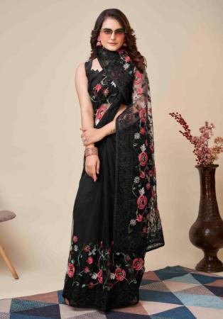 Picture of Radiant Net Black Saree