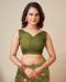 Picture of Alluring Net Dark Olive Green Saree