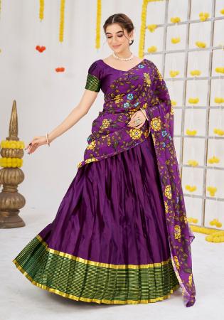 Picture of Comely Georgette Purple Lehenga Choli