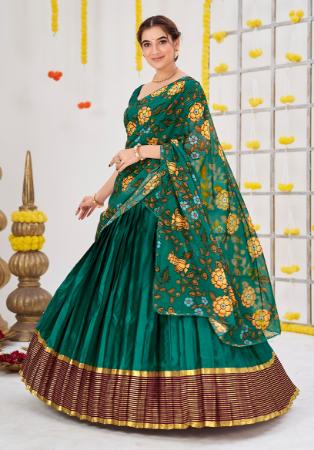 Picture of Admirable Georgette Teal Lehenga Choli