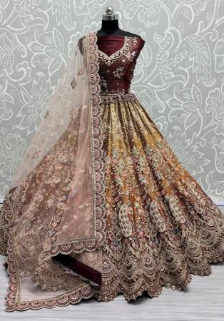 Picture of Pretty Chiffon Tan Lehenga Choli