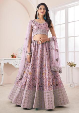 Picture of Gorgeous Silk Plum Lehenga Choli