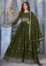 Picture of Georgette Dark Olive Green Anarkali Salwar Kameez