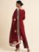 Picture of Beauteous Georgette Maroon Straight Cut Salwar Kameez