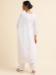 Picture of Georgette White Smoke Straight Cut Salwar Kameez