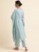 Picture of Georgette Light Steel Blue Straight Cut Salwar Kameez