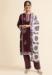 Picture of Georgette Dark Olive Green Straight Cut Salwar Kameez