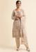 Picture of Graceful Georgette Beige Straight Cut Salwar Kameez