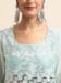 Picture of Georgette Light Steel Blue Straight Cut Salwar Kameez