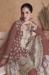 Picture of Georgette Rosy Brown Straight Cut Salwar Kameez