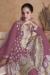 Picture of Delightful Georgette Plum Straight Cut Salwar Kameez